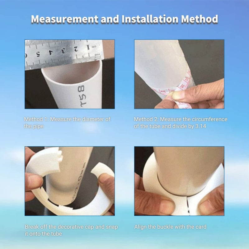 MroMax Fit 1.57" White Plastic PP Pipe Cover, 40mm 1Pc Flange Water Pipe Radiator Decoration Escutcheon, Snap-On Cap for Sink Drain and Vent Pipes, to Hide Gaps and Update Plumbing Look - Image 5